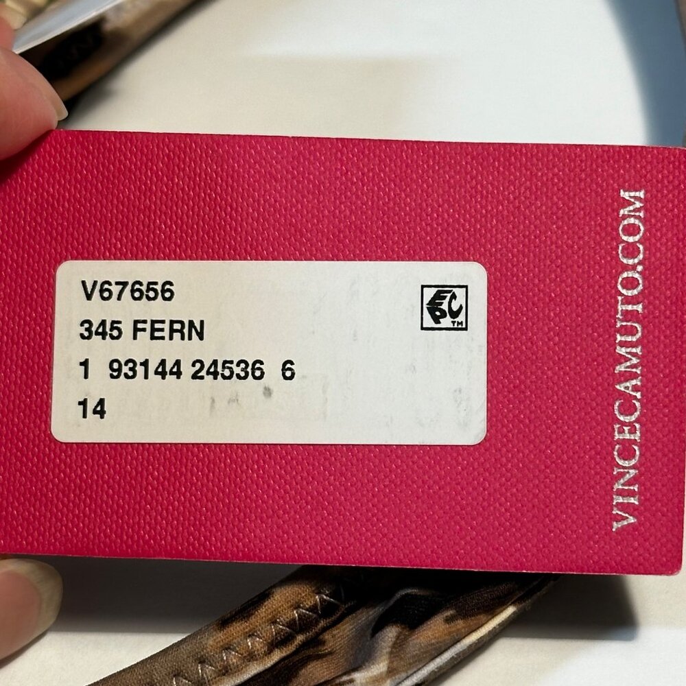 Vince Camuto Reversible One-Piece Swimsuit Leopard & Palm Print Size 14 Women's - Picture 8 of 9